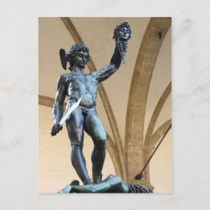 perseus met hoofd van medusa briefkaart