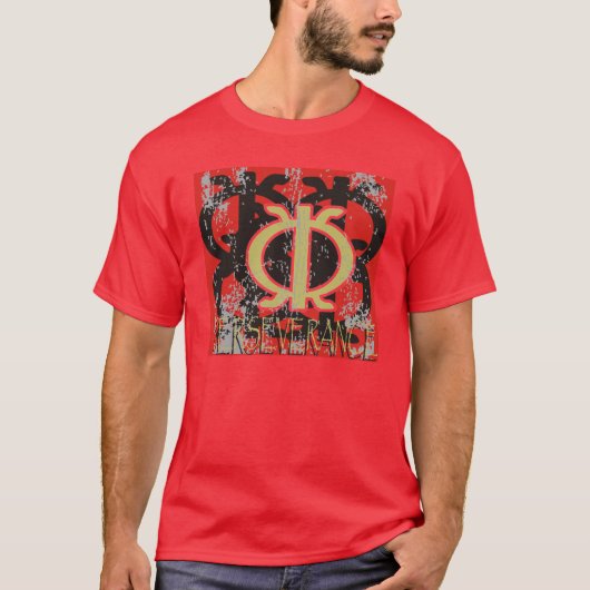 PERSEVERANCE ABSTRACTE ADINKRA T-SHIRT (Voorkant)