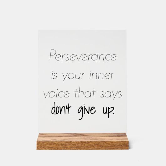 Perseverance acryl teken bord (Voorkant)
