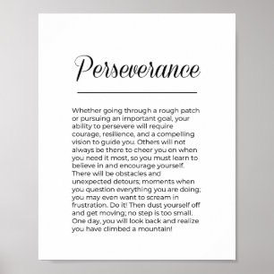PERSEVERANCE Affirmation Motivation Décoration Mur