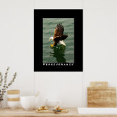 PERSÉVÉRANCE Aigle chauve Poster d'art motivationn (Cuisine)