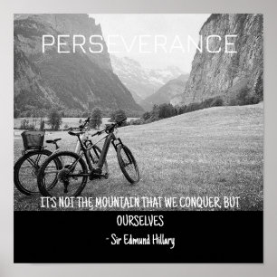 Perseverance Bergen en Fietsen Zwitserland Poster