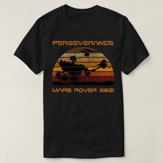 Perseverance Mars Rover 2021 Ingenuity Retro Vinta T-shirt (Design voorkant)