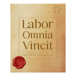 Perseverance Motivational Quote - Latin Poster Art Perfect Poster