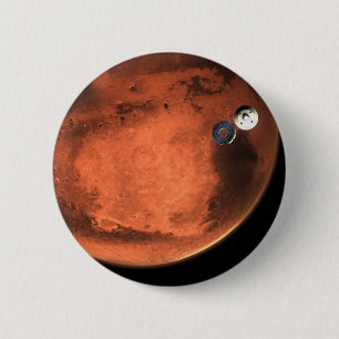 Perseverance Rover gieten van zijn cruise stage. Ronde Button 5,7 Cm