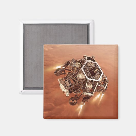 Perseverance Rover vuurt afdaling fase motoren op Magneet (Voorkant / Achterkant)