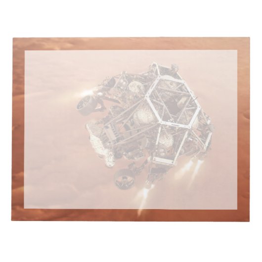 Perseverance Rover vuurt afdaling fase motoren op Notitieblok (Voorkant)