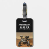 Perseverance Rover werkt op het oppervlak van Mars Bagagelabel (Achterkant verticaal)