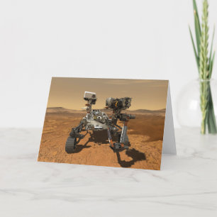 Perseverance Rover werkt op het oppervlak van Mars Kaart