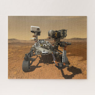 Perseverance Rover werkt op het oppervlak van Mars Legpuzzel