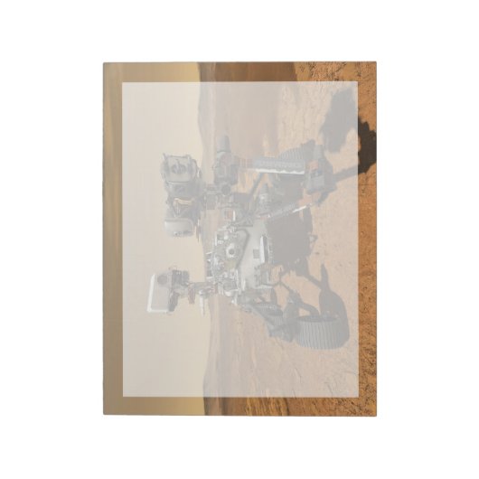 Perseverance Rover werkt op het oppervlak van Mars Notitieblok (Gedraaid)