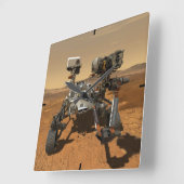 Perseverance Rover werkt op het oppervlak van Mars Vierkante Klok (Hoek)