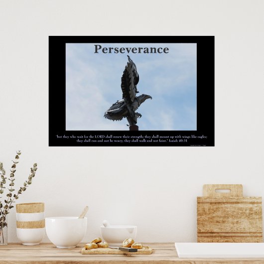 Perseverantie Eagle Sculpture Poster (Keuken)