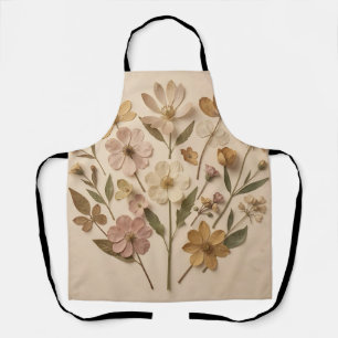 Persgedroogde botanische boeket van wilde bloemen schort
