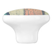 Pershuis geschilderd hout oceanside gestript keramische knop (Zijkant)