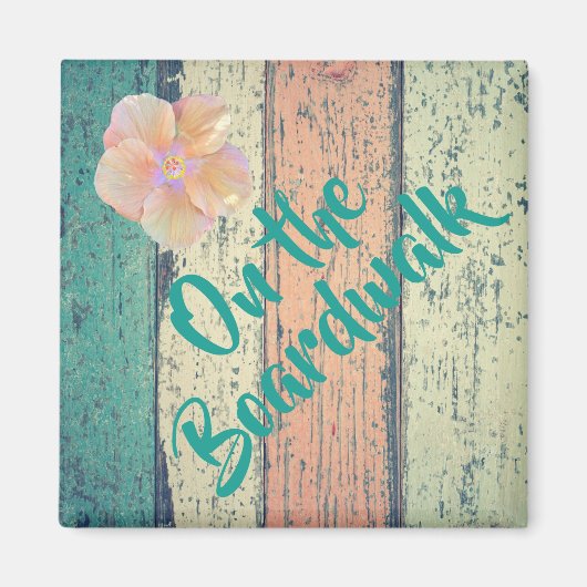 Pershuis geschilderd hout oceanside gestript magneet (Voorkant)