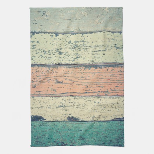 Pershuis geschilderd hout oceanside gestript theedoek (Verticaal)