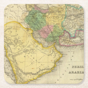 Persia Arabia Vierkante Kartonnen Onderzetter