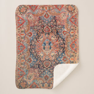 Persia Carpet Black Red Sherpa Deken