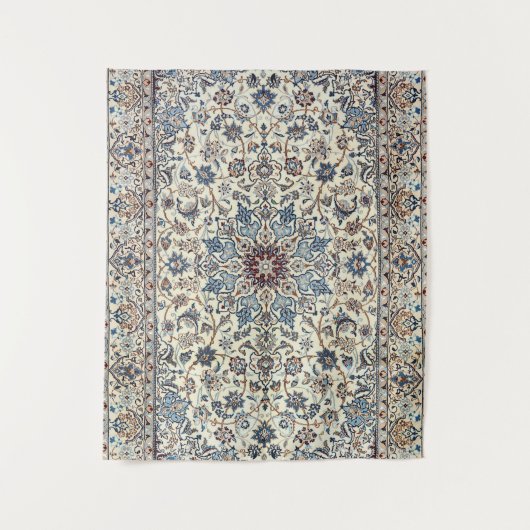 Persia Dusty Blue Gray Accent  Wandkleed (Voorkant)