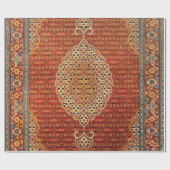 Persia Red Blue Oranje geel Cadeaupapier (Vlak)