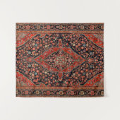 Persia Sarouk Vibrant Red Black  Wandkleed (Voorkant (horizontaal))