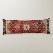 Persia Tabriz Red Black Dark Lichaamskussen (Achterkant)