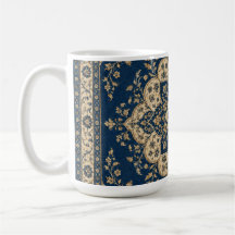 Persiaanse mok vintage medaillon marinegoud cadeau