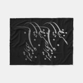 Persian Calligraphy Of Khayyam's Quote Fleece Deken (Voorkant (Horizontaal))