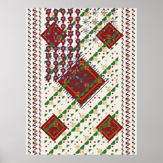 Persian Carpet Pattern Poster (Voorkant)
