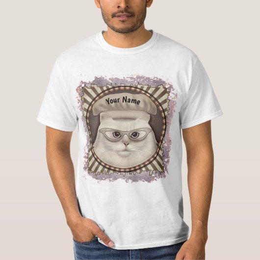 Persian Cat Chef T-shirt (Voorkant)