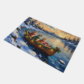 Persian Cat Christmas Boat Holiday Deurmat (Schuin)