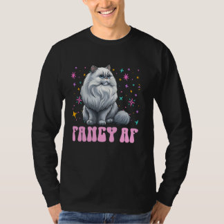 Persian Cat FANCY AF Grappige Perzische Katteneige T-shirt