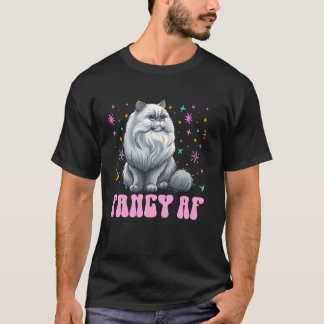 Persian Cat FANCY AF Grappige Perzische Katteneige T-shirt