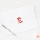 Persian Cat Heart Tree Valentines Day  Ronde Sticker (Envelop)