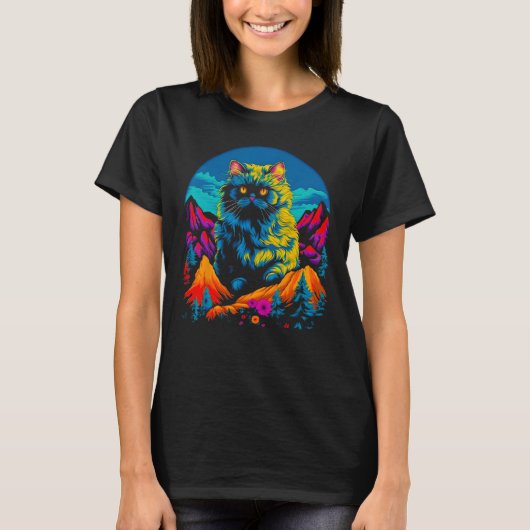 Persian Cat Mountain T-shirt (Voorkant)