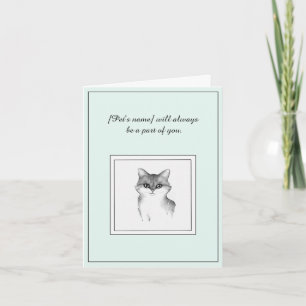 Persian Cat Pet Sympathy Gevouwen Wenskaart Kaart