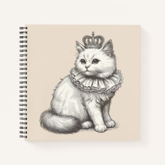 Persian Cat Wearing Crown Royal  Notitieboek