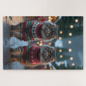 Persian Cats Christmas Snow Holiday Legpuzzel (Horizontaal)