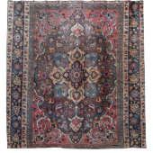 Persian Dusty Blue Roze Brown Douchegordijn (Voorkant)