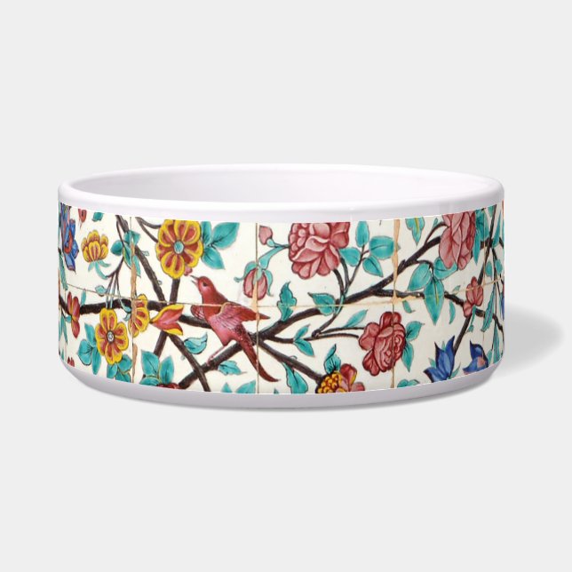 Persian elaborate tiled mural voerbakje (Voorkant)