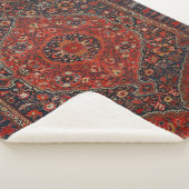 Persian Joshan Red Rusty Blue  Sherpa Deken (3/4)