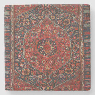 Persian Joshan Red Rusty Blue  Stenen Onderzetter