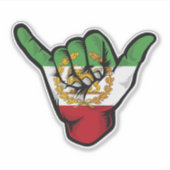 Persian Lion Shaka Hand Sticker (Voorkant)