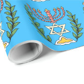 Persian Magen David Menorah Cadeaupapier (Rol Hoek)