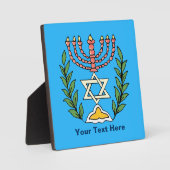 Persian Magen David Menorah Fotoplaat (Voorkant)