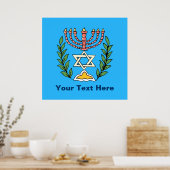 Persian Magen David Menorah Poster (Keuken)