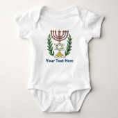 Persian Magen David Menorah Romper (Voorkant)