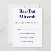 Persian Magen David Menorah RSVP Kaartje (Achterkant)