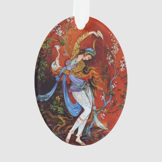 Persian Miniature Dancing Nymph Ornament (achterkant)